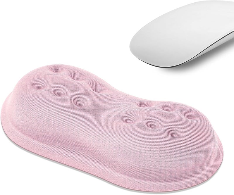 Vankey Ergonomic Mouse Wrist Rest, Soft Support, Memory Foam Pad, Non-Slip Base (Pale Pink) - Image 1